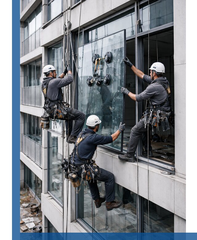 Фасадное остекление и монтаж витражей зданий в Донском под ключ