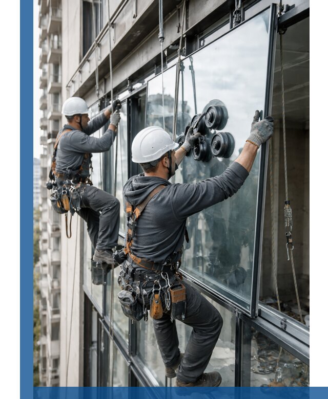 Витражное остекление фасадов и лоджий в Донском под ключ