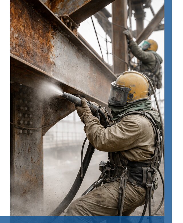 Пескоструйная очистка металлоконструкций в Донском по 608 р. ВЫСОТНИК-Днс