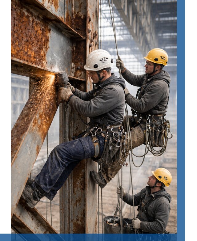 Зачистка металла от ржавчины в Донском от 355 р. | ВЫСОТНИК-Днс