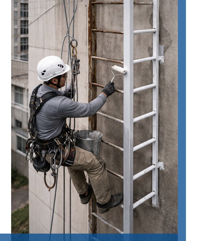 Покраска пожарных лестниц в Донском от 4559 р. | ВЫСОТНИК-Днс