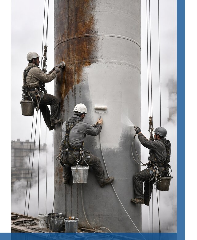 Покраска дымовых труб в Донском от 8612 р. | ВЫСОТНИК-Днс