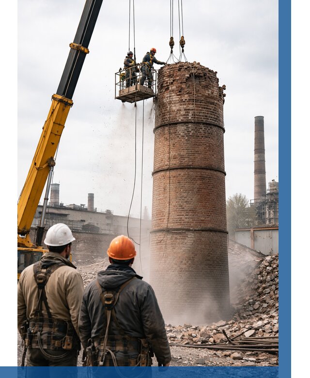 Демонтаж дымовой трубы в Донском от 91188 р. | ВЫСОТНИК-Днс, смета