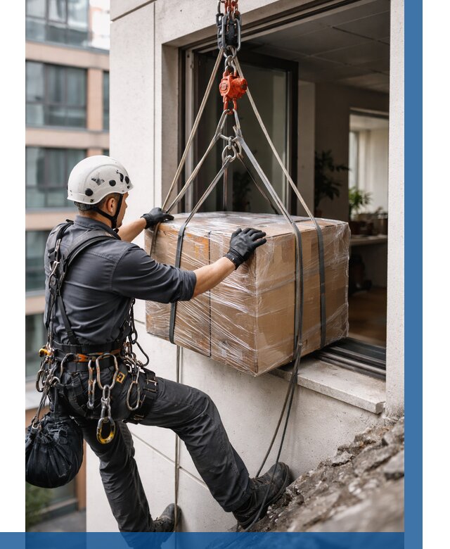 Подъем груза через окно в Донском от 4559 р. | ВЫСОТНИК-Днс