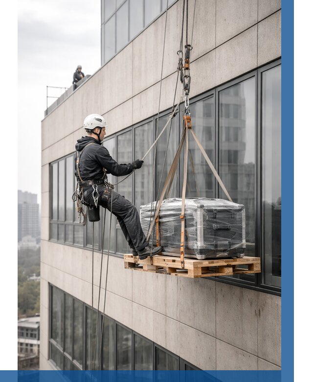 Спуск груза по фасаду в Донском от 3546 р. | ВЫСОТНИК-Днс