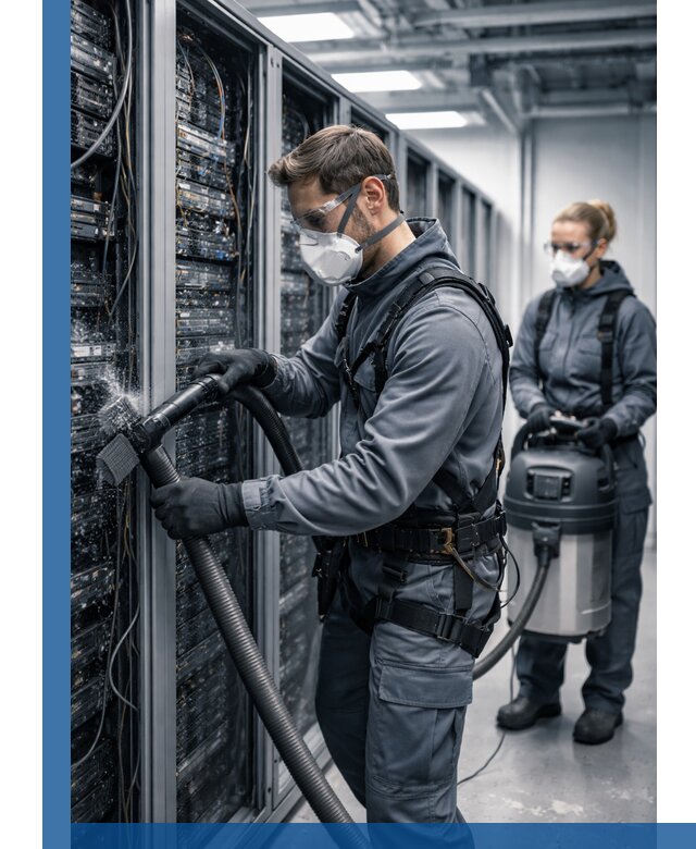 Обеспыливание серверной комнаты в Донском, профессиональная очистка