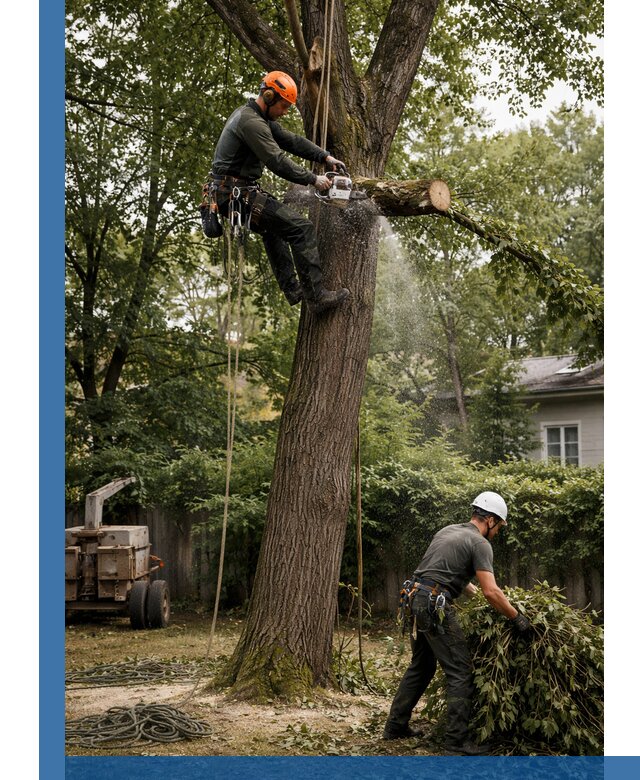 Кронирование деревьев в Донском, безопасная высотная обрезка