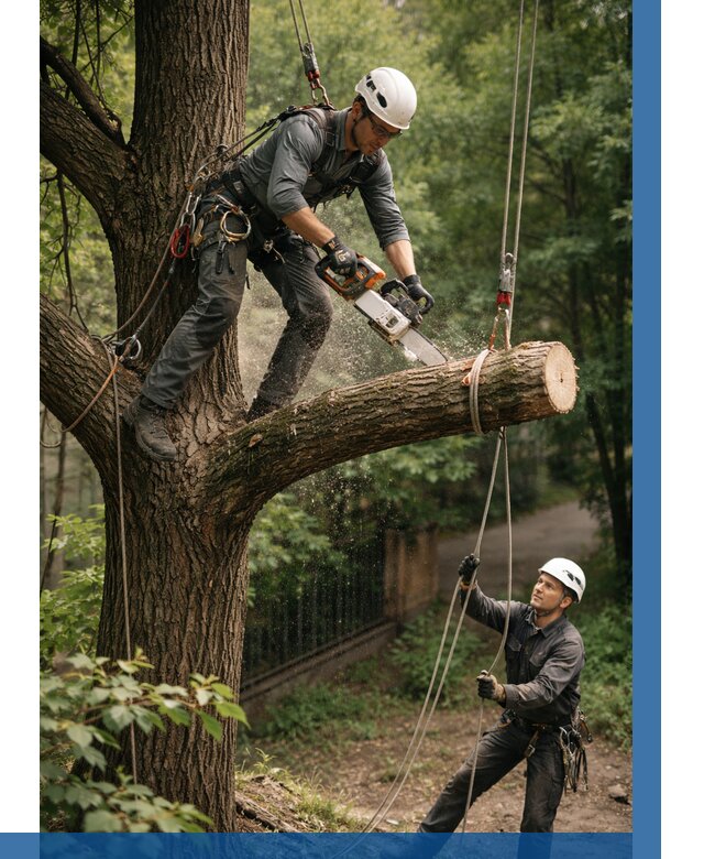 Спил деревьев альпинистами в Донском от 8106 р. | ВЫСОТНИК-Днс