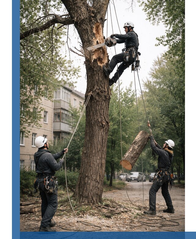 Срочное удаление аварийных деревьев в Донском с гарантией безопасности