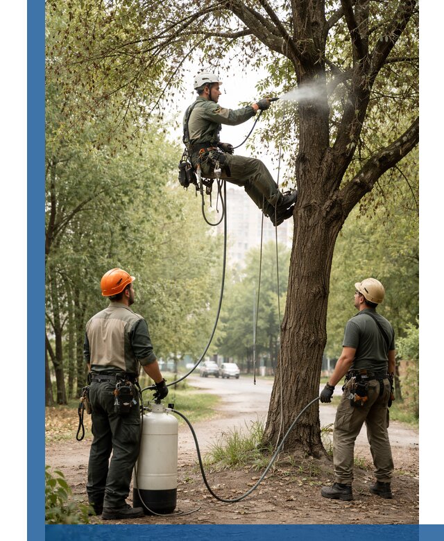 Обработка деревьев от вредителей в Донском профессиональная защита