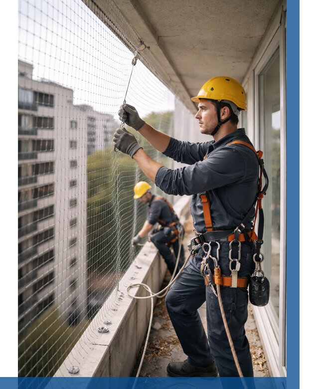 Монтаж сетки от птиц в Донском от 4559 р. | ВЫСОТНИК-Днс